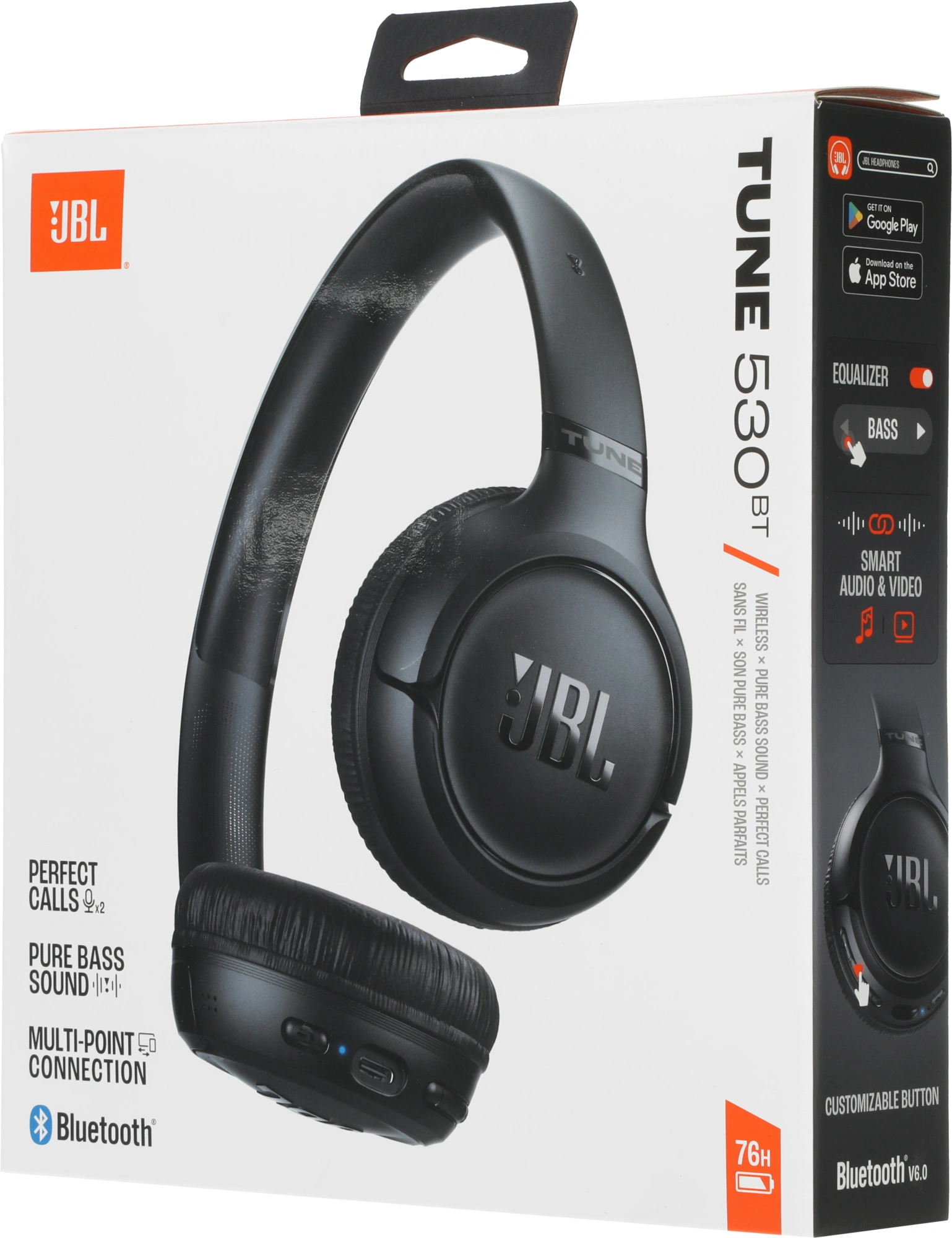 Гарнитура накладные JBL Tune 530BT черный беспроводные bluetooth оголовье (JBLT530BTBLK) — миниатюра 12