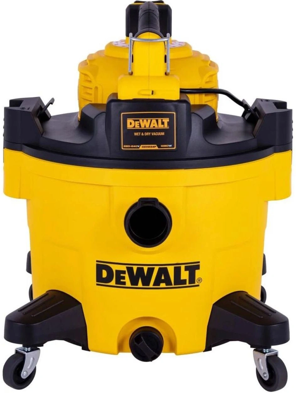 Строительный пылесос DeWalt DXV234P 1080Вт (уборка: сухая/влажная/выдув/сбор воды) желтый — миниатюра 6