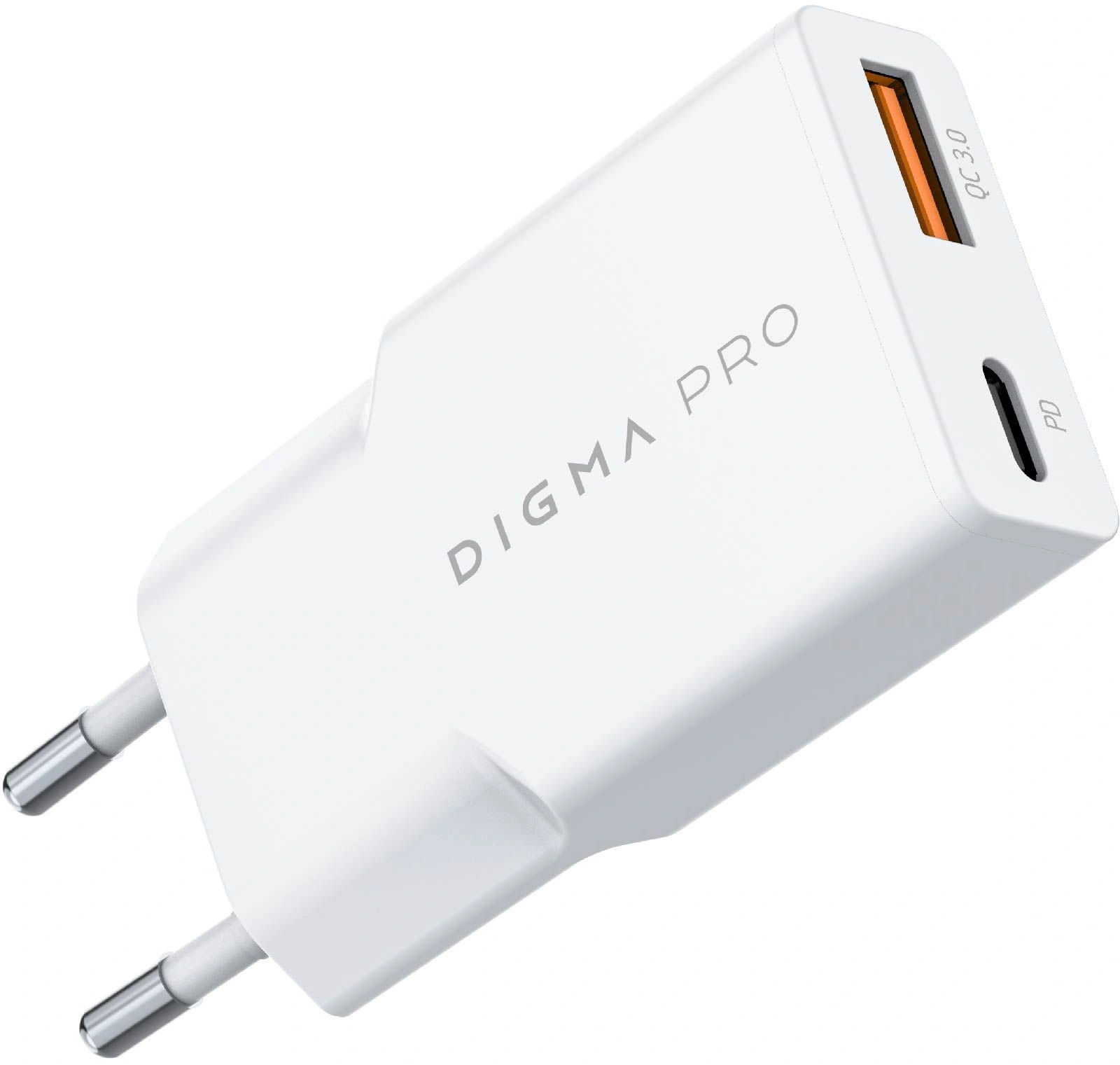 Сетевое зар./устр. Digma Pro DPW2A 20W 3A (PD+QC) USB-C/USB-A универсальное белый (DPW2A2GX11WH) — миниатюра 10