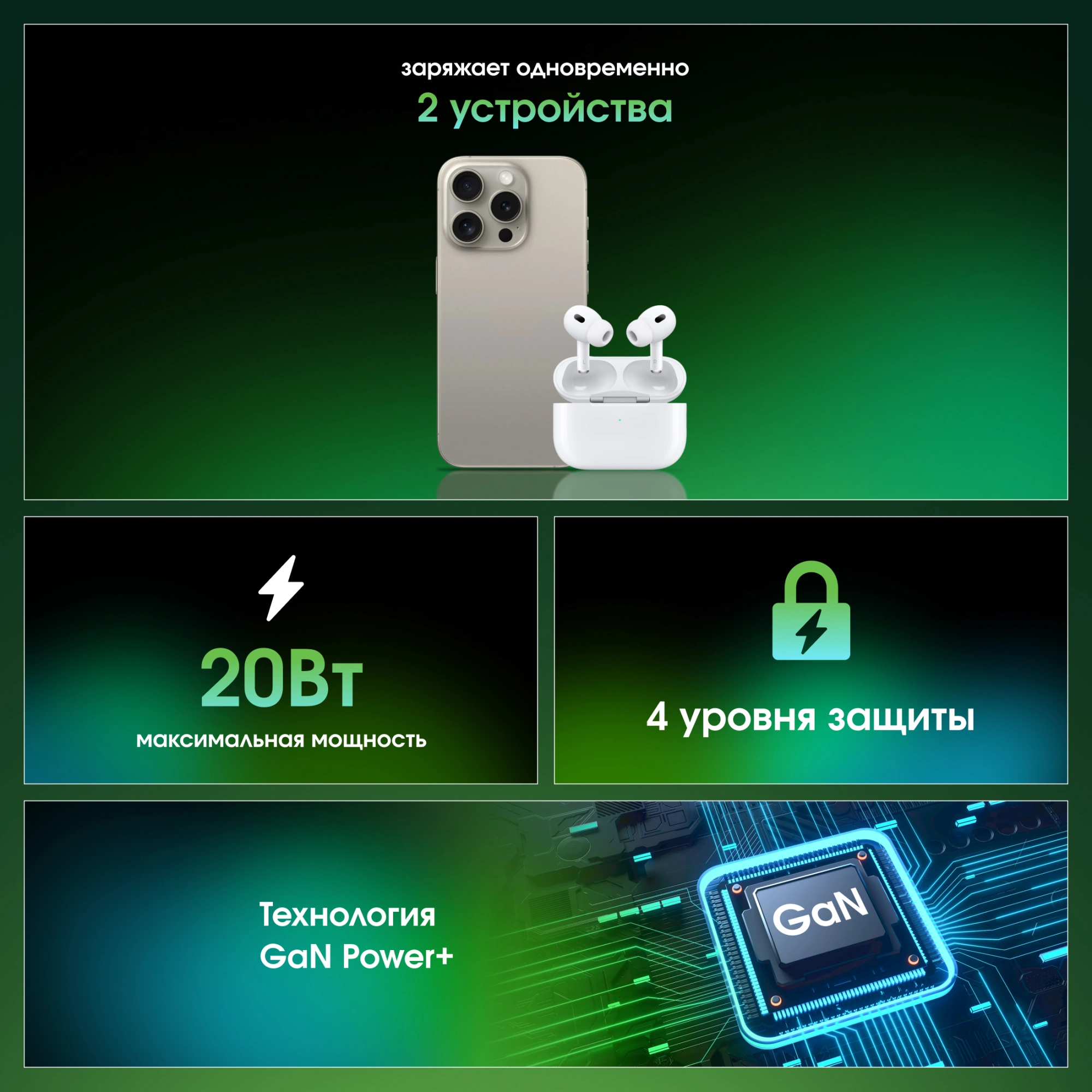 Сетевое зар./устр. Digma Pro DPW2A 20W 3A (PD+QC) USB-C/USB-A универсальное белый (DPW2A2GX11WH) — миниатюра 2