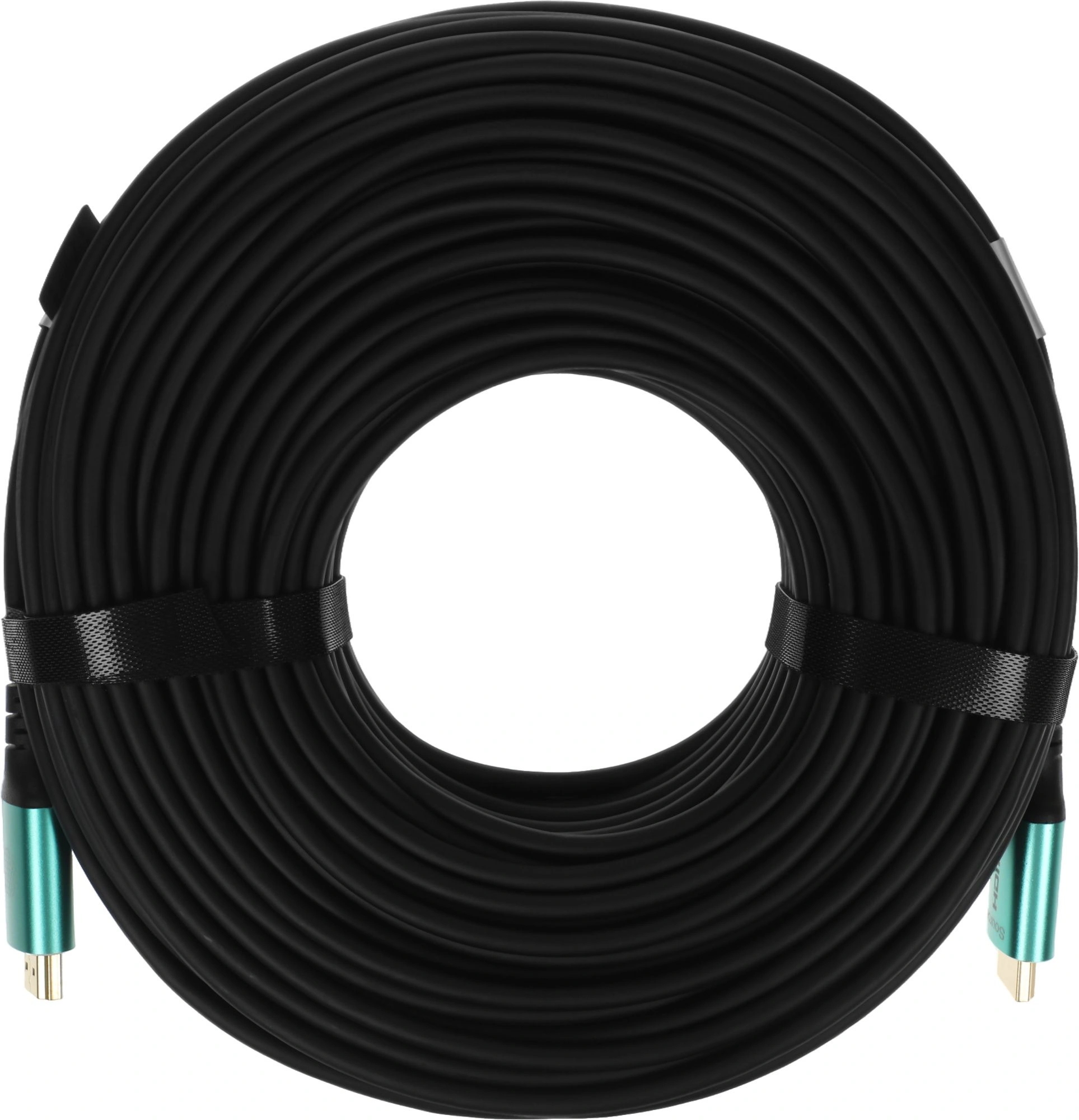Кабель аудио-видео Cactus CS-HDMI-AOC-2.1-70 HDMI (m)/HDMI (m) 70м. позолоч.конт. черный — фото 1