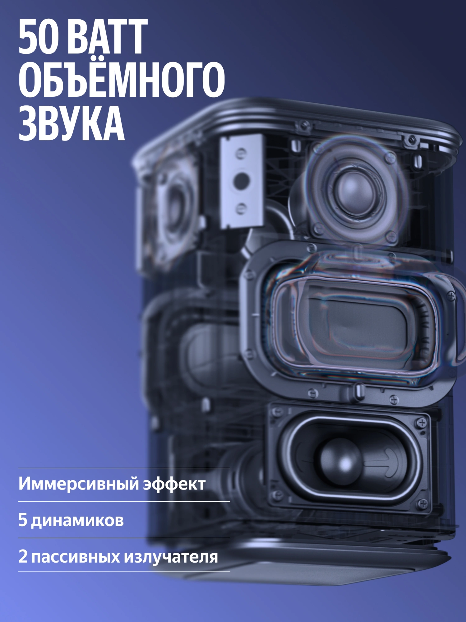 Умная колонка Yandex Станция 3 Алиса черный 50W 2.1 BT/Wi-Fi (YNDX-00060BLK) — миниатюра 7