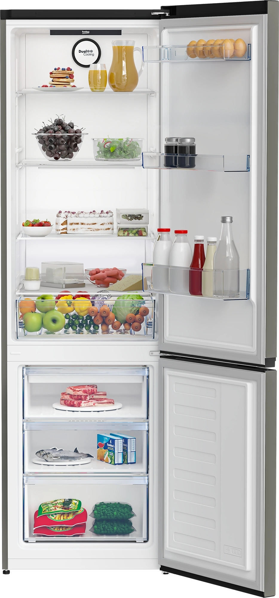Холодильник Beko B3R0CNK402HG 2-хкамерн. серый — миниатюра 3