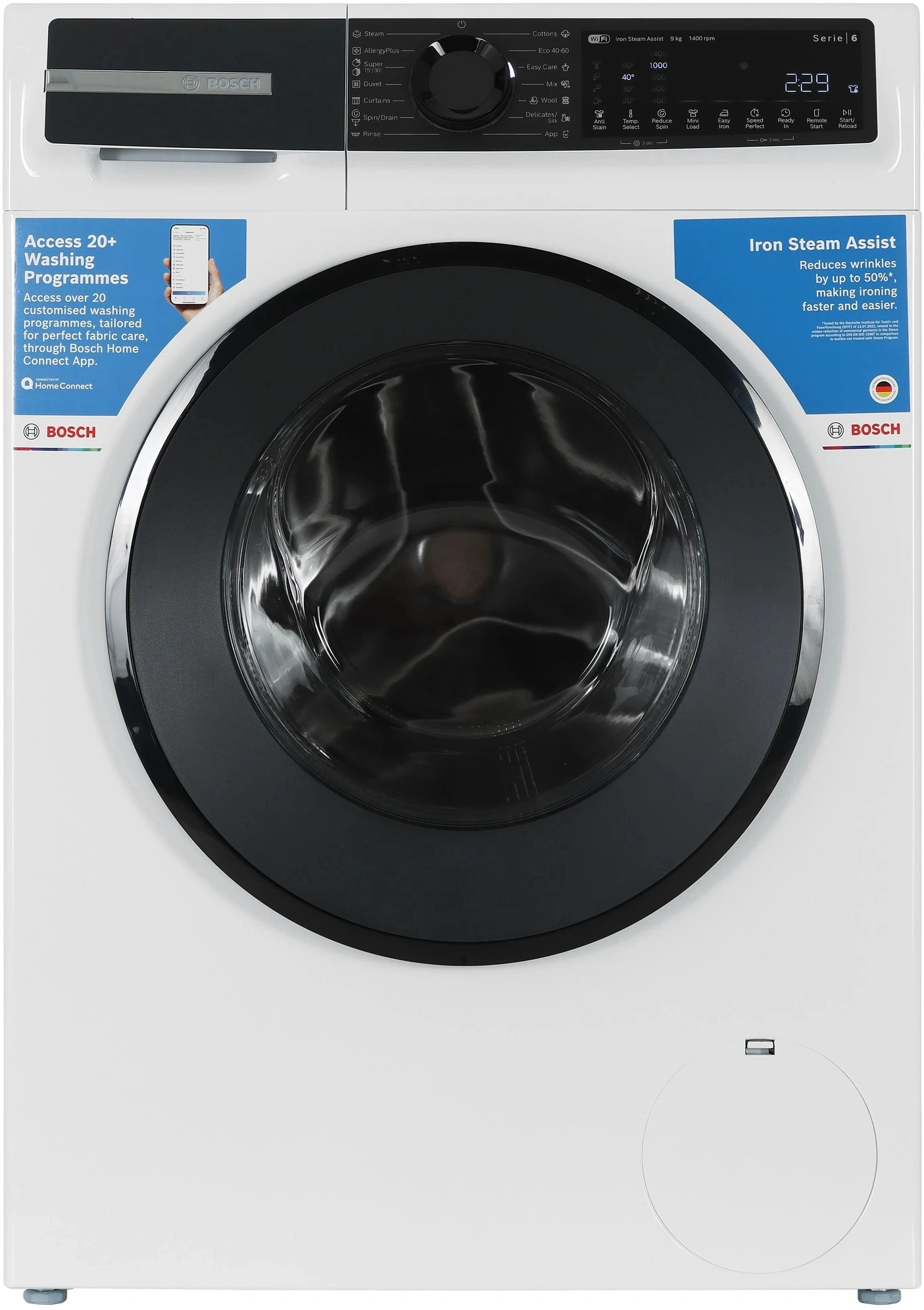 Стиральная машина Bosch WGK244Z0ME пан.англ. загр.фронтальная макс.:9кг белый инвертор — миниатюра 3