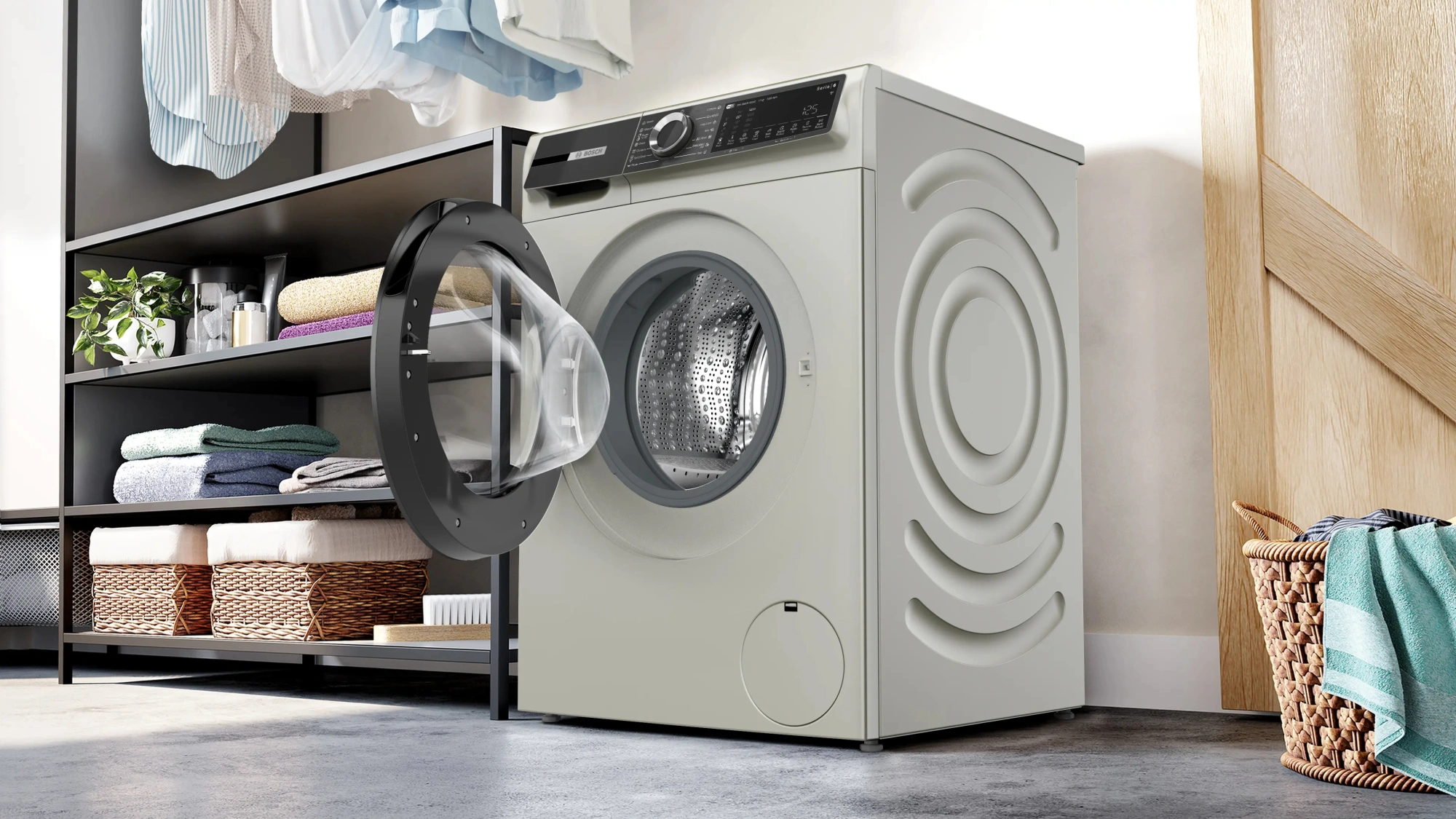 Стиральная машина Bosch Serie 6 WGK264ZXME пан.англ. загр.фронтальная макс.:11кг серый инвертор — миниатюра 7