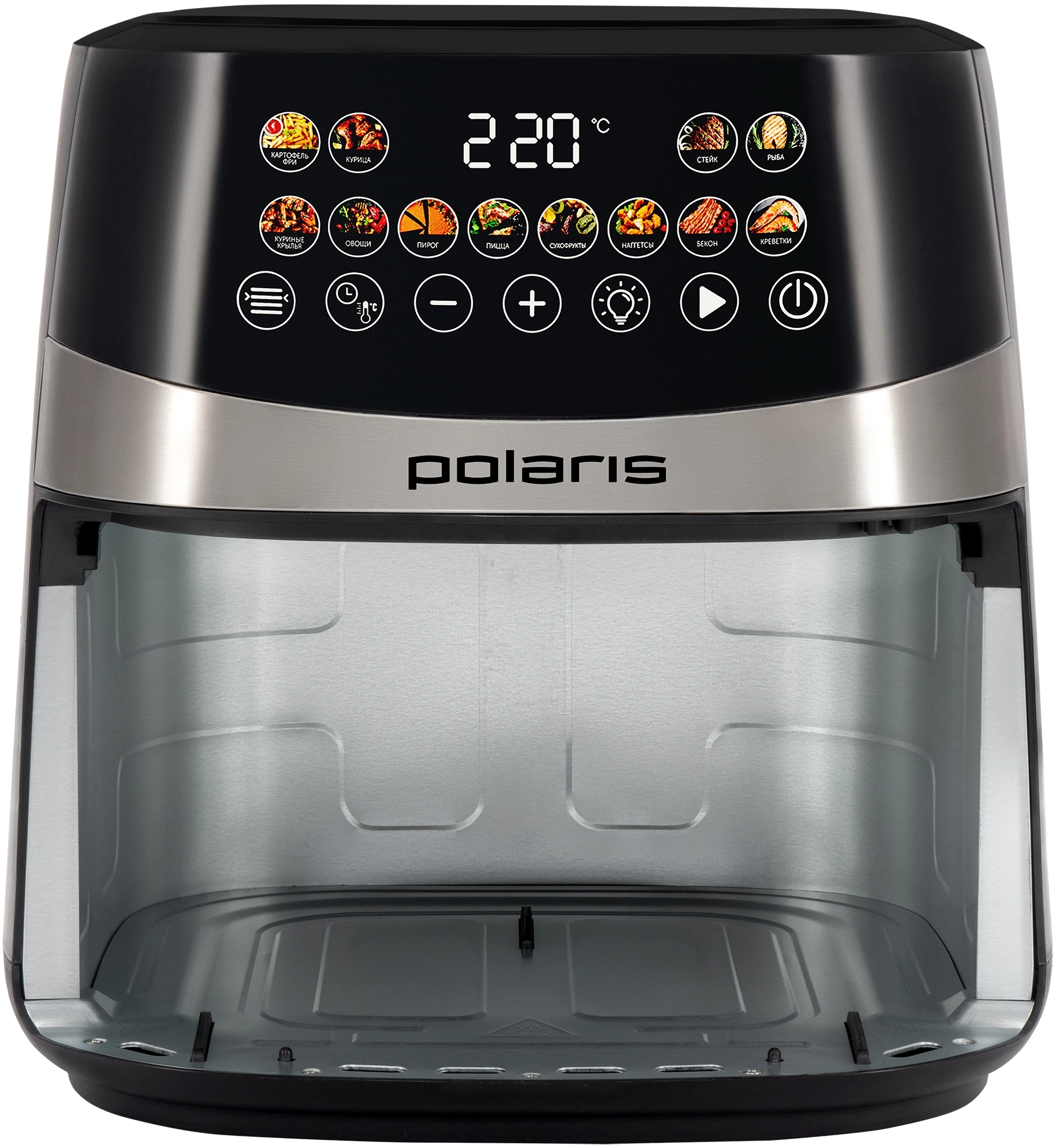 Аэрогриль Polaris PAF 8005W 7.5л 1800Вт черный (026987) — миниатюра 3