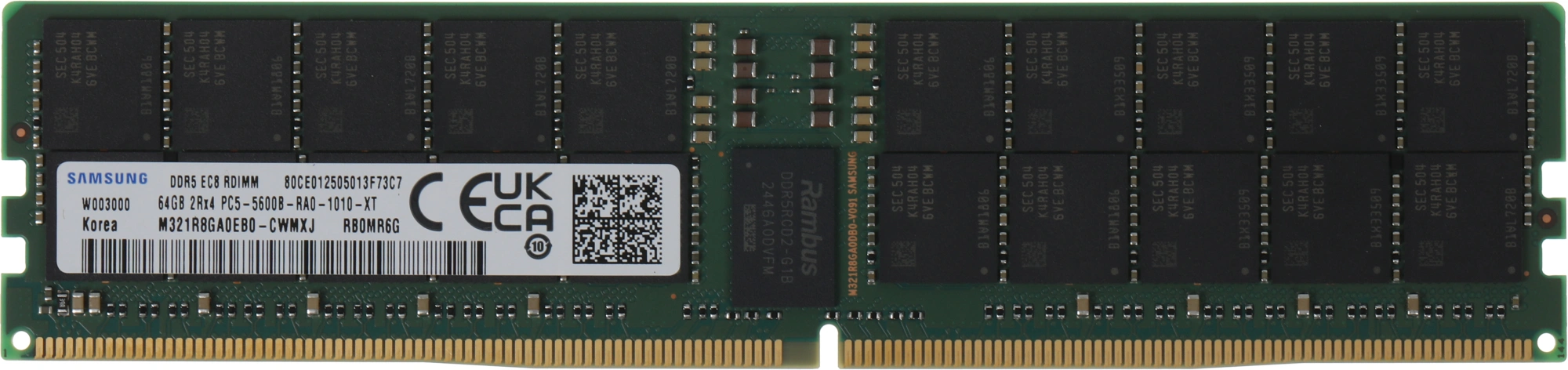 Память DDR5 Samsung M321R8GA0EB0-CWM 64Gb RDIMM ECC Reg Non Pull PC5-44800 5600MHz — фото 1