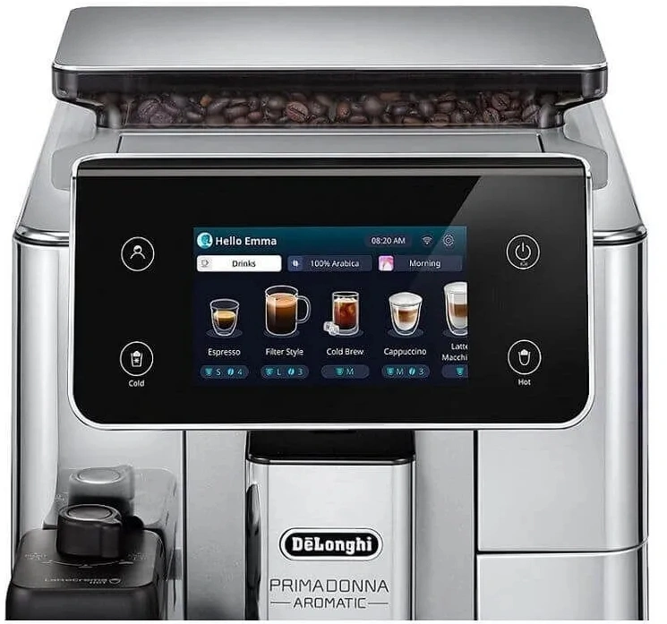 Кофемашина Delonghi Primadonna Aromatic ECAM630.55.SM 1450Вт черный/серебристый — миниатюра 7