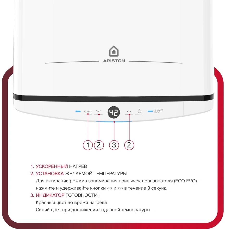 Водонагреватель Ariston Velis Tech ABSE Dry 50 1.5кВт 50л электрический настенный/белый — миниатюра 4
