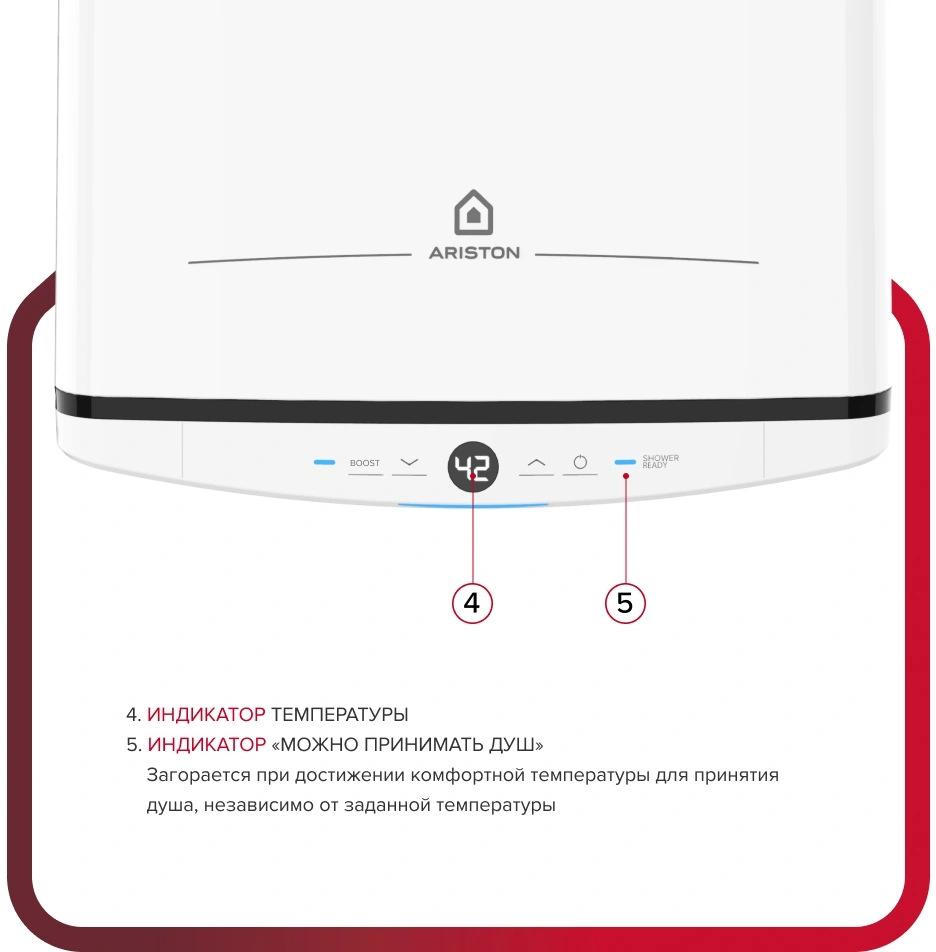 Водонагреватель Ariston Velis Tech ABSE Dry 50 1.5кВт 50л электрический настенный/белый — миниатюра 5