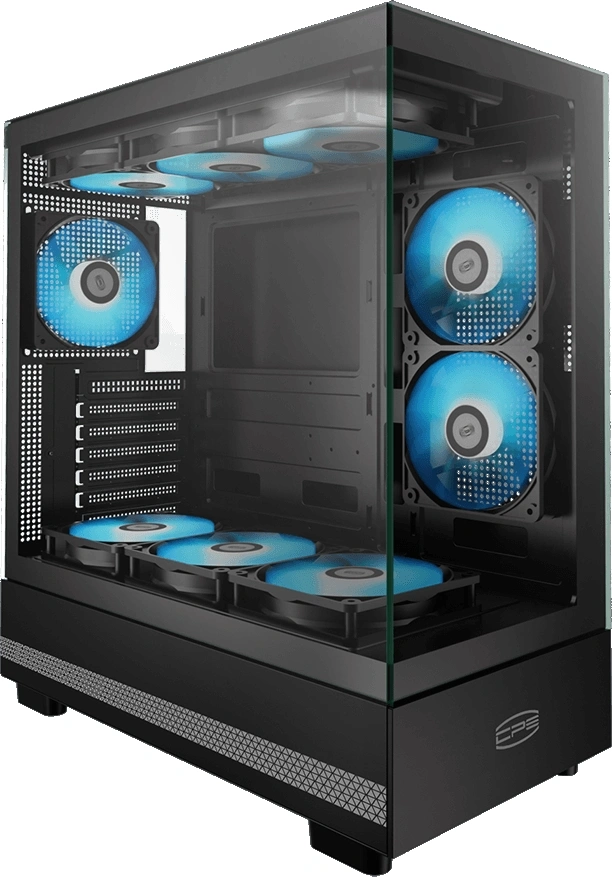Корпус PcCooler C3 Q500 BK черный без БП ATX 9x120mm 2x140mm 1xUSB3.0 1xUSB3.1 audio bott PSU — миниатюра 8