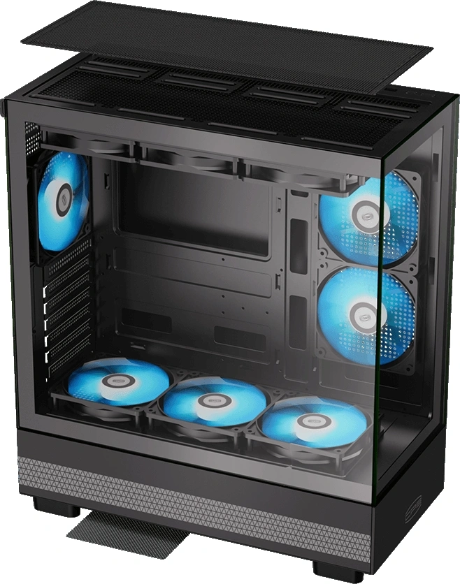 Корпус PcCooler C3 Q500 BK черный без БП ATX 9x120mm 2x140mm 1xUSB3.0 1xUSB3.1 audio bott PSU — миниатюра 7