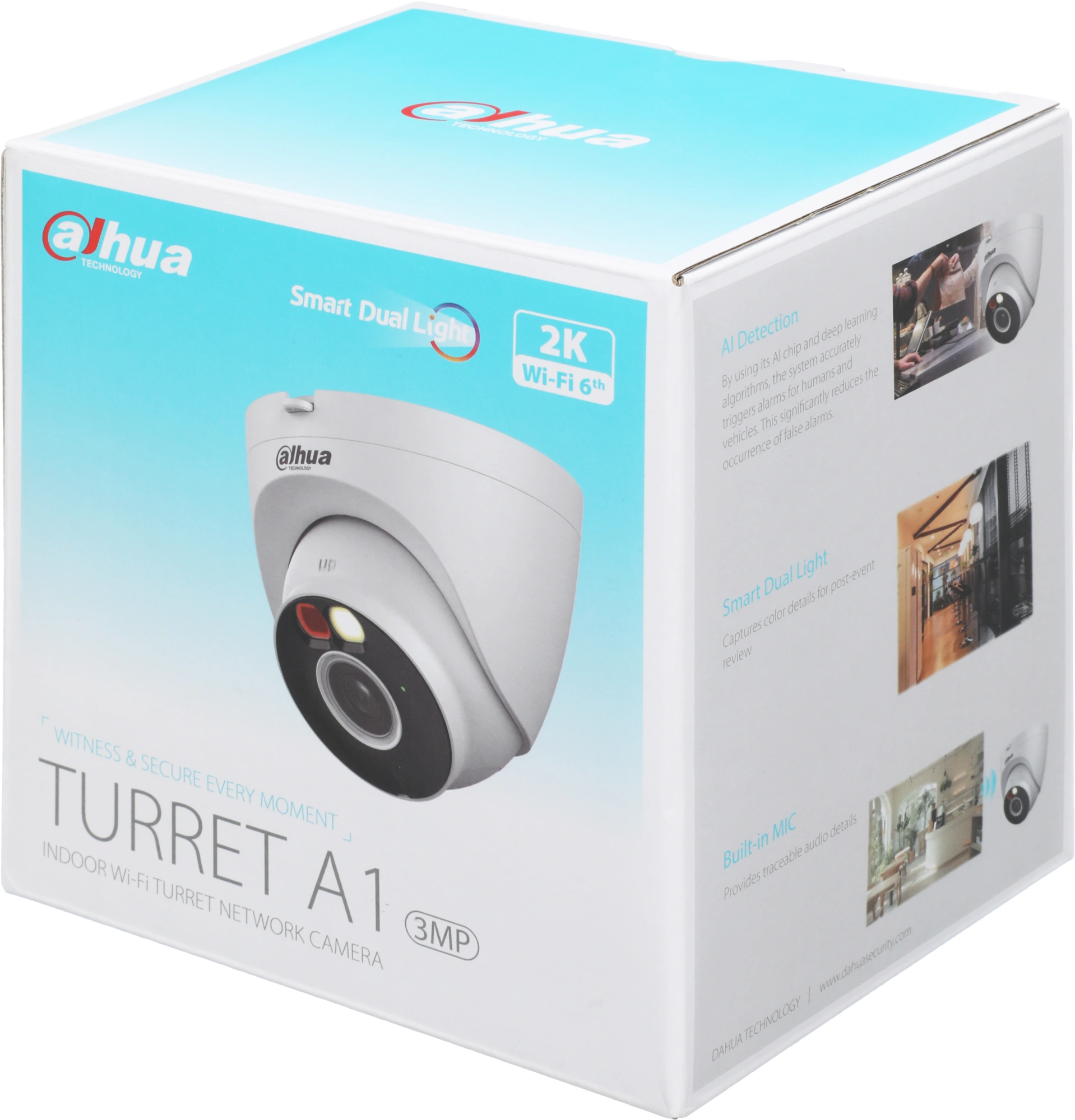 Камера видеонаблюдения IP Dahua DH-IPC-T3AP-IL-0360B Wi-Fi 3.6-3.6мм цв. корп.:белый (DH-T3A-IL) — миниатюра 4