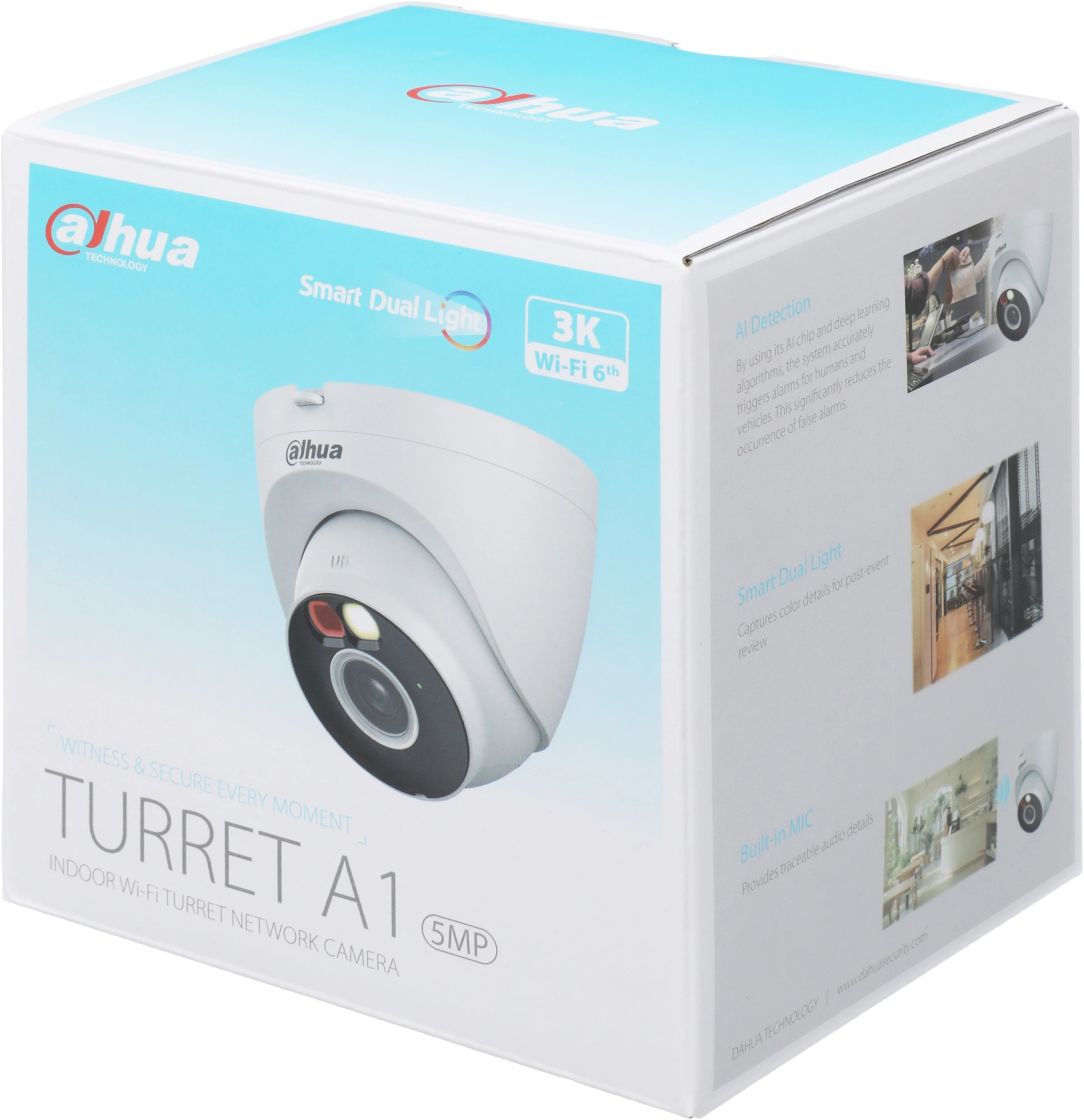 Камера видеонаблюдения IP Dahua DH-IPC-T5AP-IL-0360B Wi-Fi 3.6-3.6мм цв. корп.:белый (DH-T5A-IL) — миниатюра 13