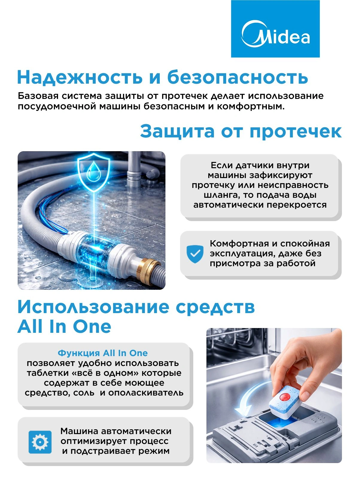 Посудомоечная машина Midea MFD60S050S серый (полноразмерная) — миниатюра 15