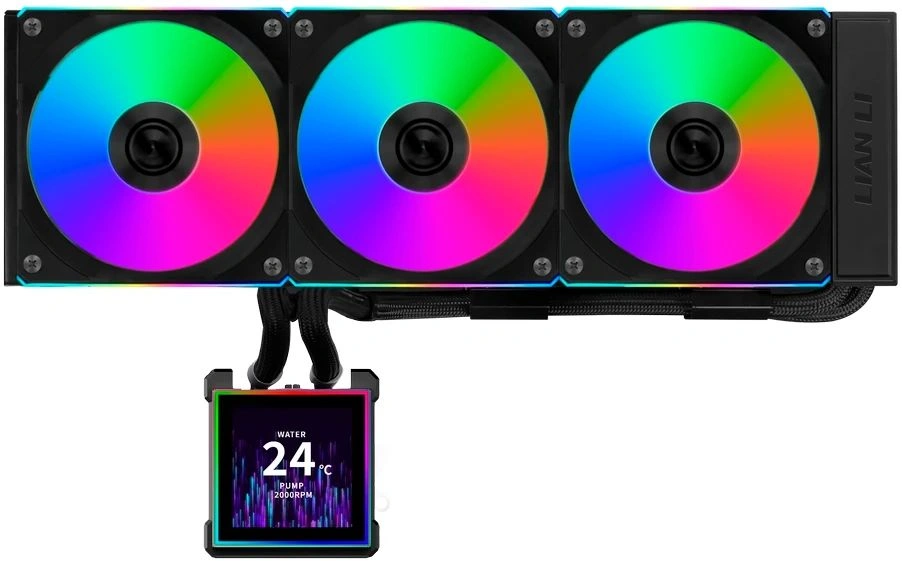 Система водяного охлаждения Lian-Li HydroShift II LCD-S 360CL ARGB Soc-AM5/AM4/1700/1851 черный 4-pin 30dB Al LCD Ret (G89.GHS2LCDS36CB.R0) — фото 1