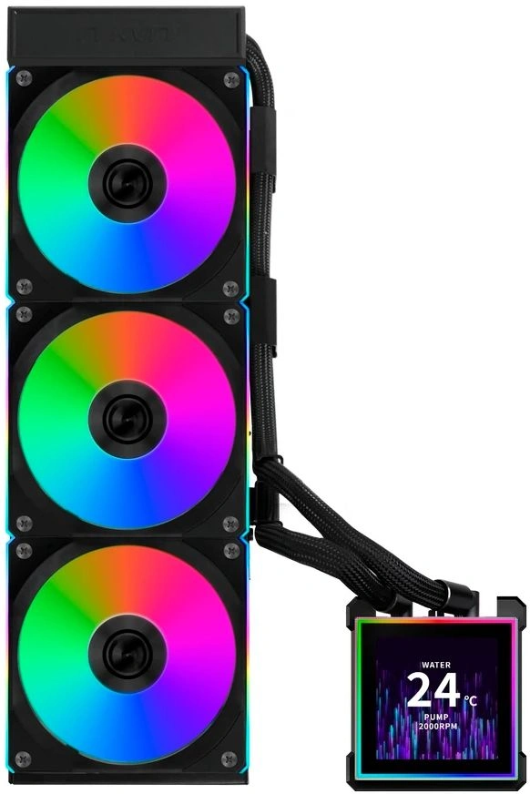 Система водяного охлаждения Lian-Li HydroShift II LCD-S 360CL ARGB Soc-AM5/AM4/1700/1851 черный 4-pin 30dB Al LCD Ret (G89.GHS2LCDS36CB.R0) — миниатюра 3