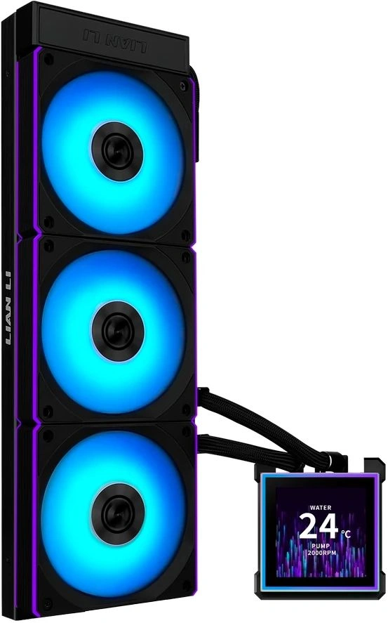 Система водяного охлаждения Lian-Li HydroShift II LCD-S 360CL ARGB Soc-AM5/AM4/1700/1851 черный 4-pin 30dB Al LCD Ret (G89.GHS2LCDS36CB.R0) — миниатюра 4