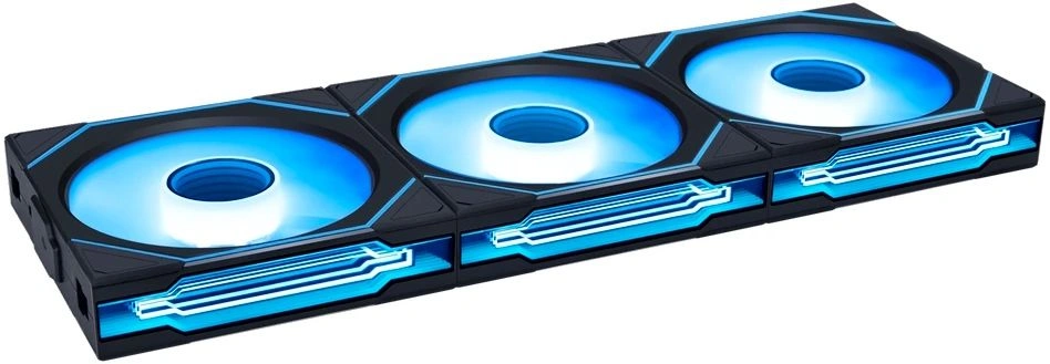 Вентилятор для корпуса Lian-Li Uni Fan SL-INF Wireless 120 ARGB 120х124.5x28 черный 4-pin 29.2дБ (упак.:3шт) (G99.12SLIN1W3B.R0) Ret — миниатюра 2
