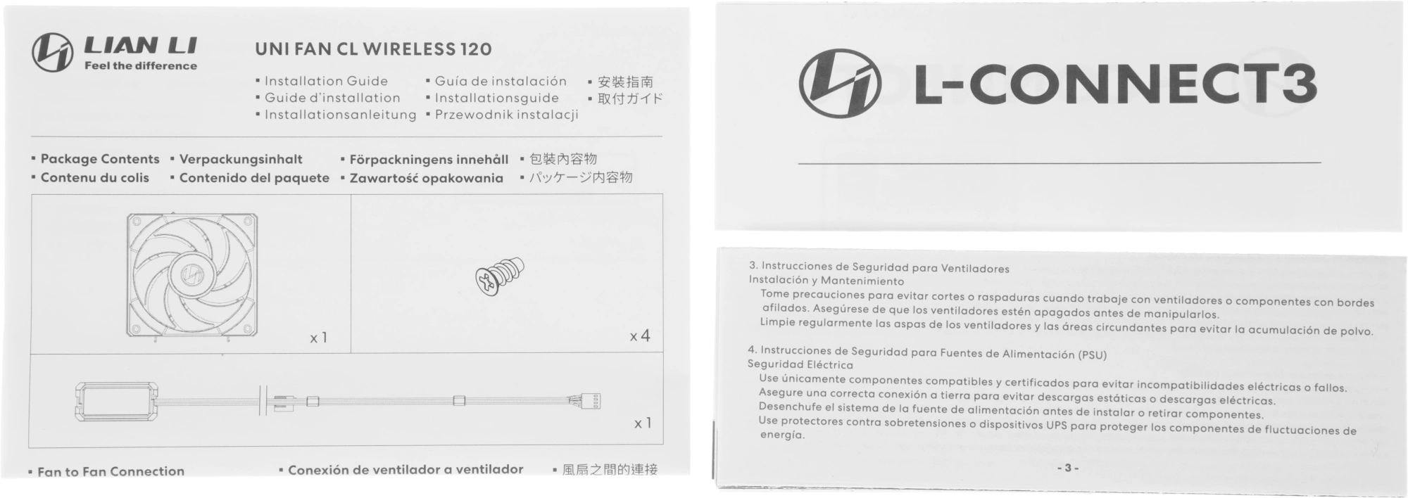 Вентилятор для корпуса Lian-Li Uni Fan CL Wireless 120 ARGB 124х120x28 черный 4-pin 29.8дБ (G99.12CL1W1B.R0) Ret — миниатюра 3