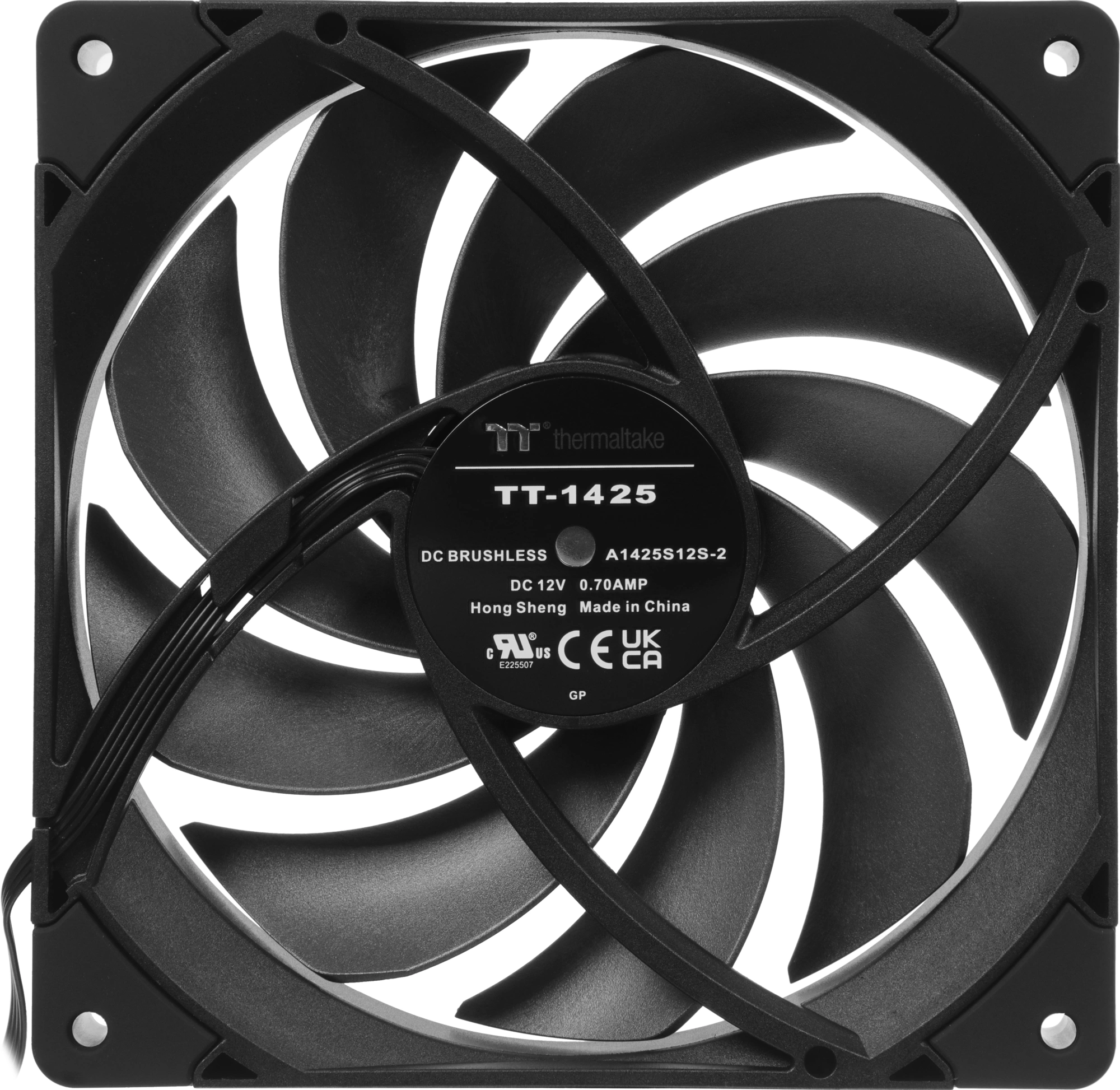 Вентилятор для корпуса Thermaltake Toughfan 14 Pro 140х140x25 черный 4-pin 31.6дБ (упак.:2шт) (CL-F160-PL14BL-A) Ret — миниатюра 11
