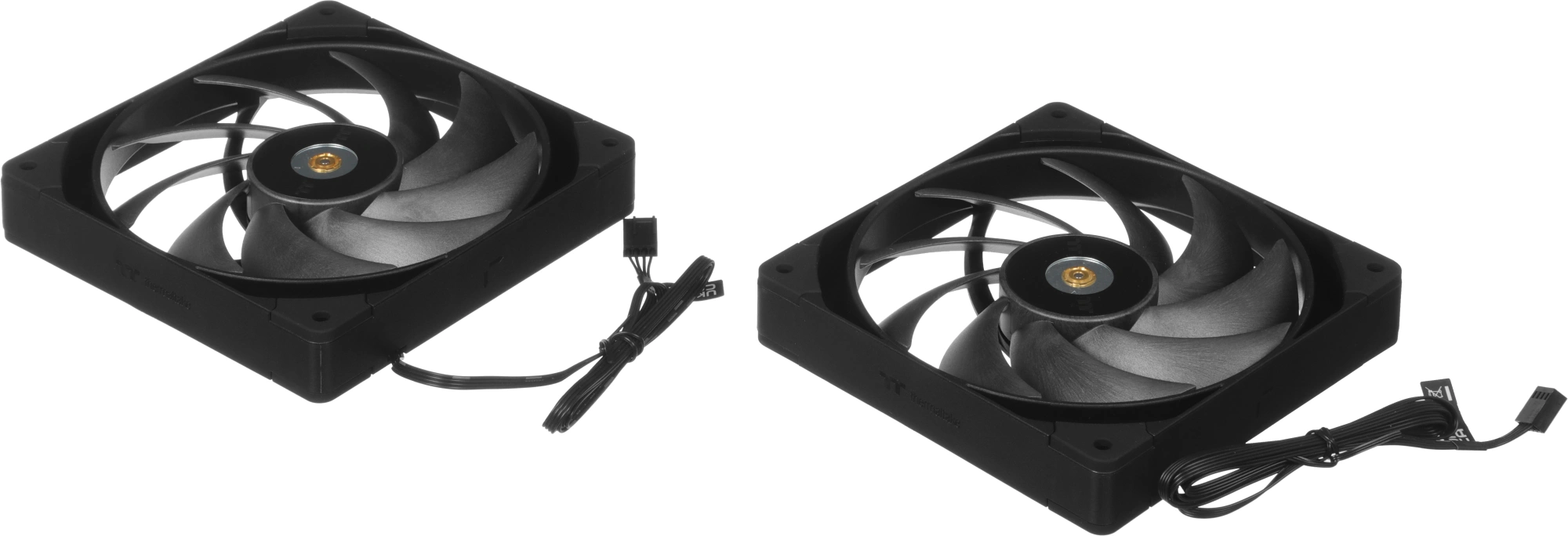 Вентилятор для корпуса Thermaltake Toughfan 14 Pro 140х140x25 черный 4-pin 31.6дБ (упак.:2шт) (CL-F160-PL14BL-A) Ret — миниатюра 4