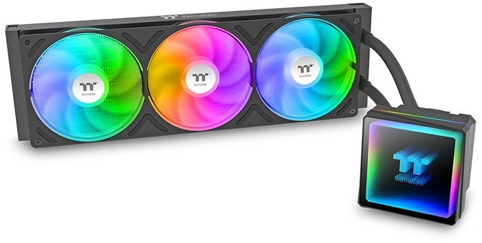 Система водяного охлаждения Thermaltake TH360 V3 ARGB Soc-AM5/AM4/1200/1700/1851 черный 4-pin 37.8dB Al Ret (CL-W466-PL12SW-A) — фото 1