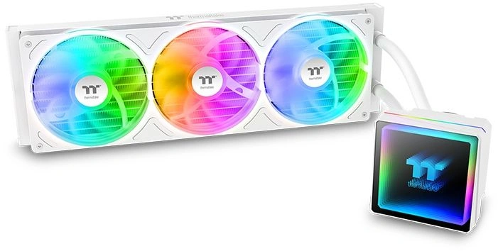 Система водяного охлаждения Thermaltake TH360 V3 Snow ARGB Soc-AM5/AM4/1200/1700/1851 белый 4-pin 37.8dB Al Ret (CL-W468-PL12SW-A) — фото 1