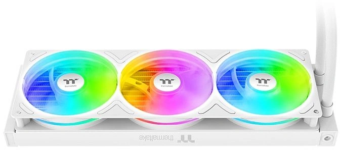 Система водяного охлаждения Thermaltake TH360 V3 Snow ARGB Soc-AM5/AM4/1200/1700/1851 белый 4-pin 37.8dB Al Ret (CL-W468-PL12SW-A) — миниатюра 2