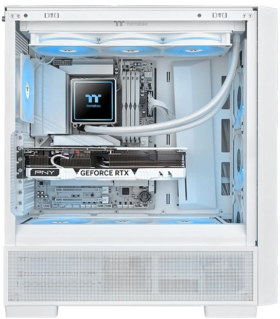 Система водяного охлаждения Thermaltake TH360 V3 Snow ARGB Soc-AM5/AM4/1200/1700/1851 белый 4-pin 37.8dB Al Ret (CL-W468-PL12SW-A) — миниатюра 6