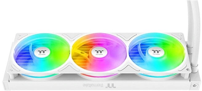 Система водяного охлаждения Thermaltake TH360 V3 Ultra Snow ARGB Soc-AM5/AM4/1200/1700/1851 белый 4-pin 37.8dB Al LCD 365W Ret (CL-W476-PL12SW-A) — миниатюра 2