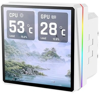 Система водяного охлаждения Thermaltake TH360 V3 Ultra Snow ARGB Soc-AM5/AM4/1200/1700/1851 белый 4-pin 37.8dB Al LCD 365W Ret (CL-W476-PL12SW-A) — миниатюра 3