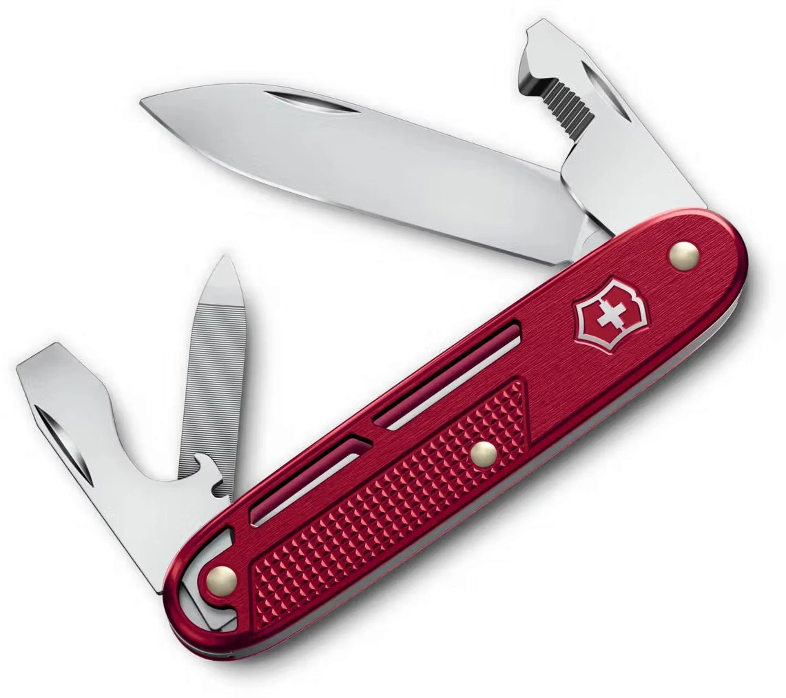 Нож перочинный Victorinox Synergy Alox (0.8216.20) 93мм 9функц. красный карт.коробка — фото 1