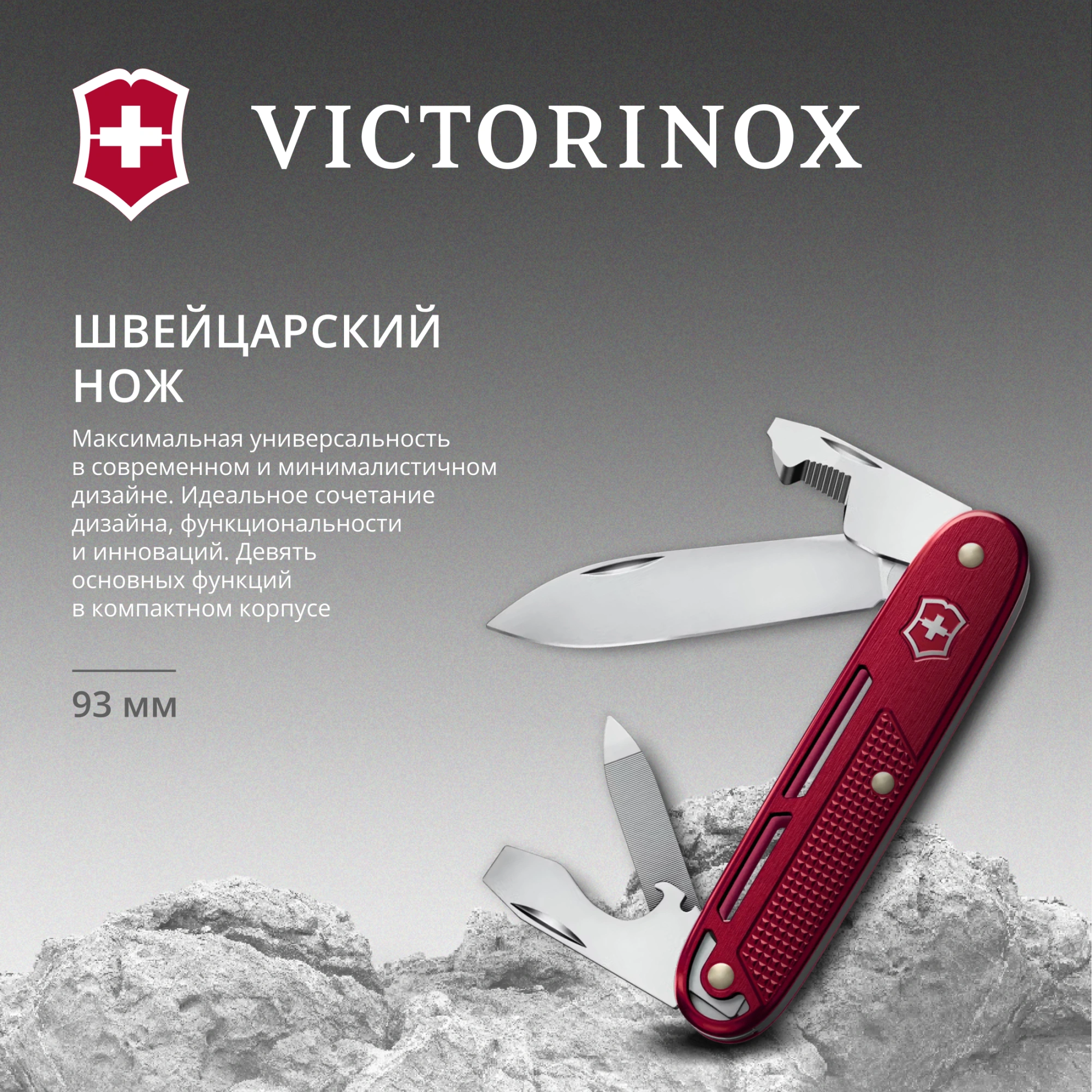 Нож перочинный Victorinox Synergy Alox (0.8216.20) 93мм 9функц. красный карт.коробка — миниатюра 5