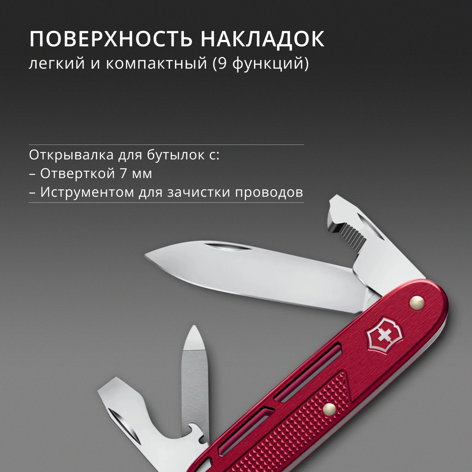 Нож перочинный Victorinox Synergy Alox (0.8216.20) 93мм 9функц. красный карт.коробка — миниатюра 10