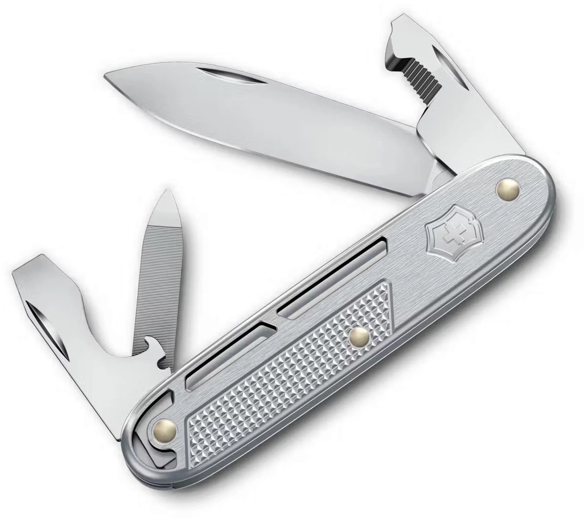 Нож перочинный Victorinox Synergy Alox (0.8216.26) 93мм 9функц. серебристый карт.коробка — фото 1