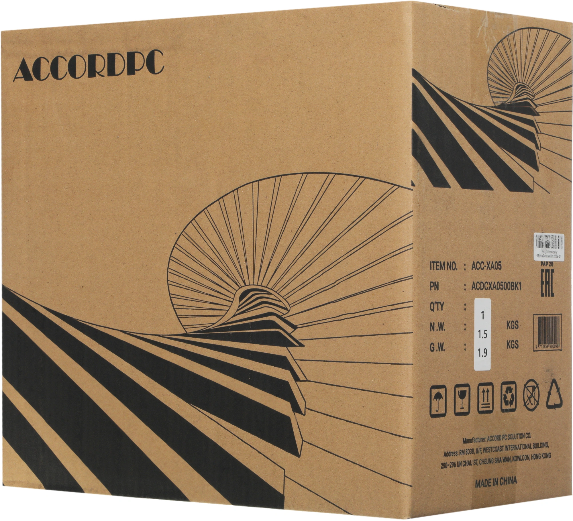 Корпус Accord ACC-XA05 черный без БП mATX 1x80mm 1x120mm 2xUSB2.0 1xUSB3.0 audio bott PSU — миниатюра 11