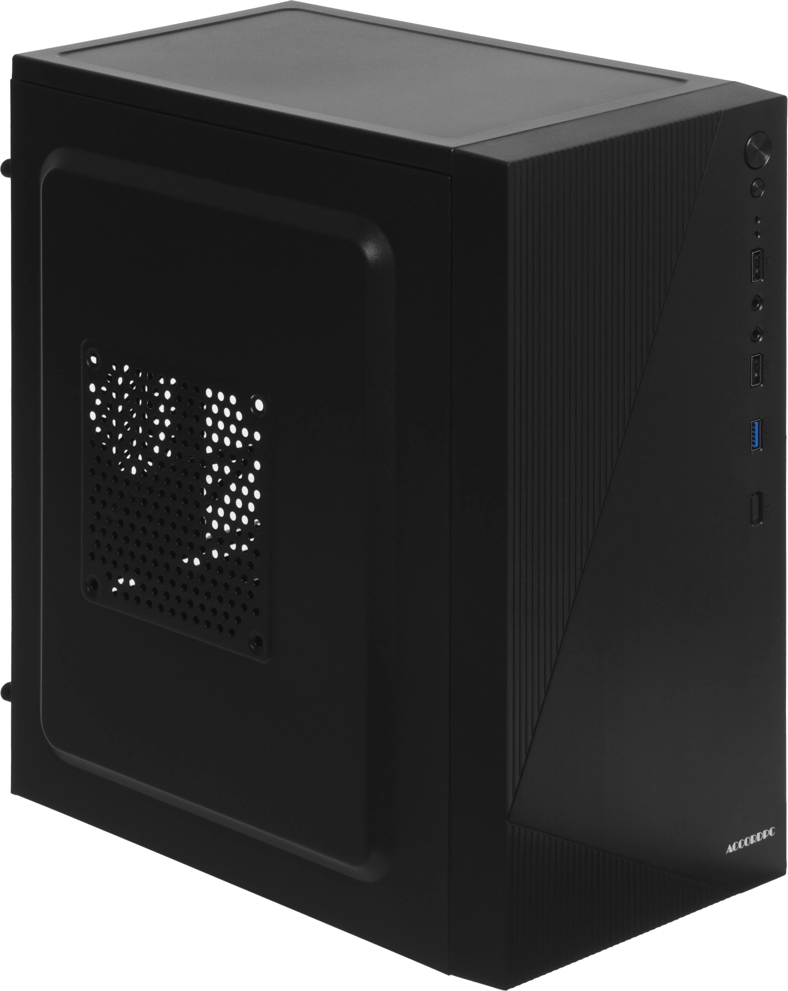 Корпус Accord ACC-XA09 черный без БП mATX 1x80mm 1x120mm 2xUSB2.0 1xUSB3.0 audio bott PSU — миниатюра 5
