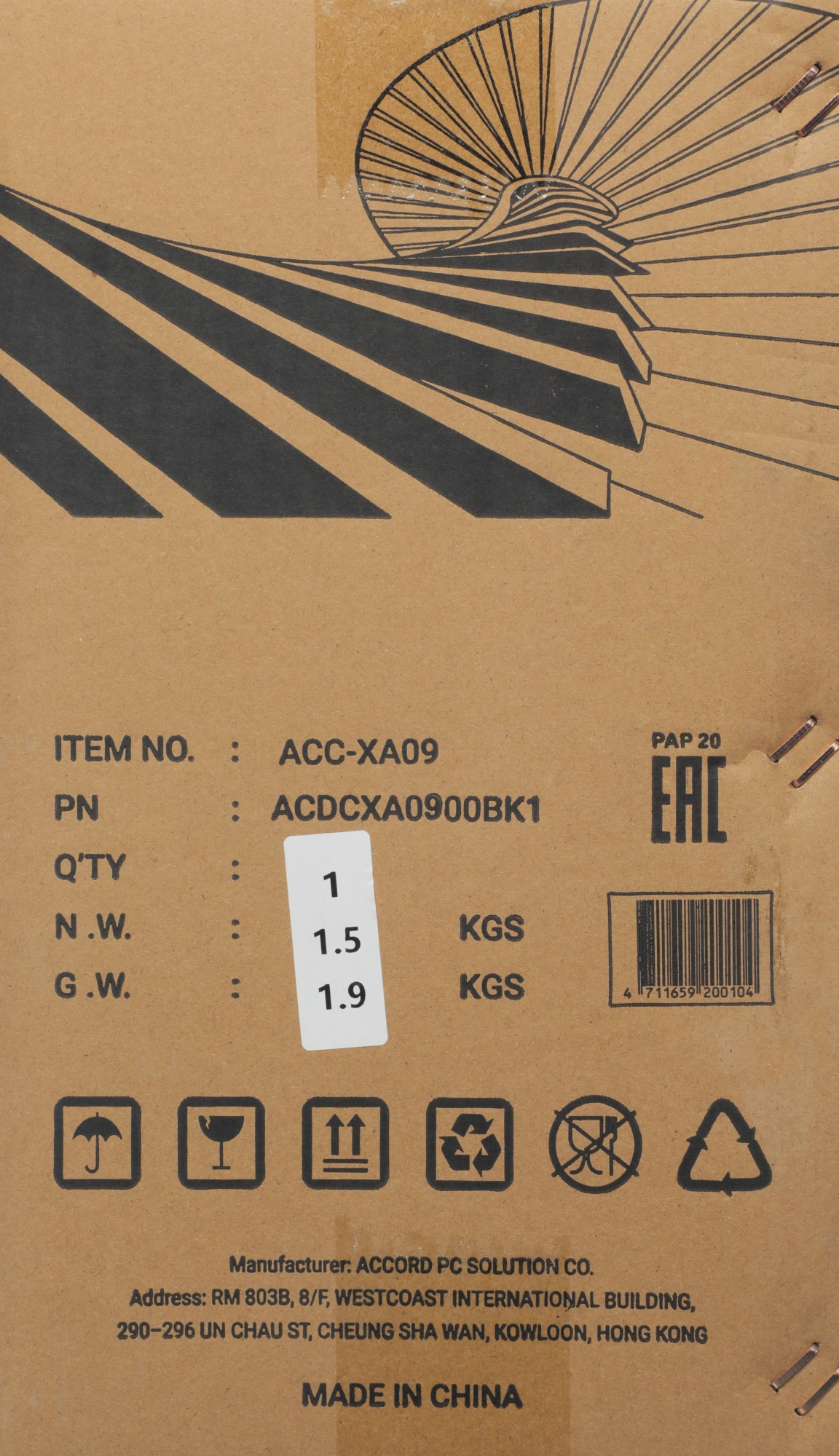 Корпус Accord ACC-XA09 черный без БП mATX 1x80mm 1x120mm 2xUSB2.0 1xUSB3.0 audio bott PSU — миниатюра 12