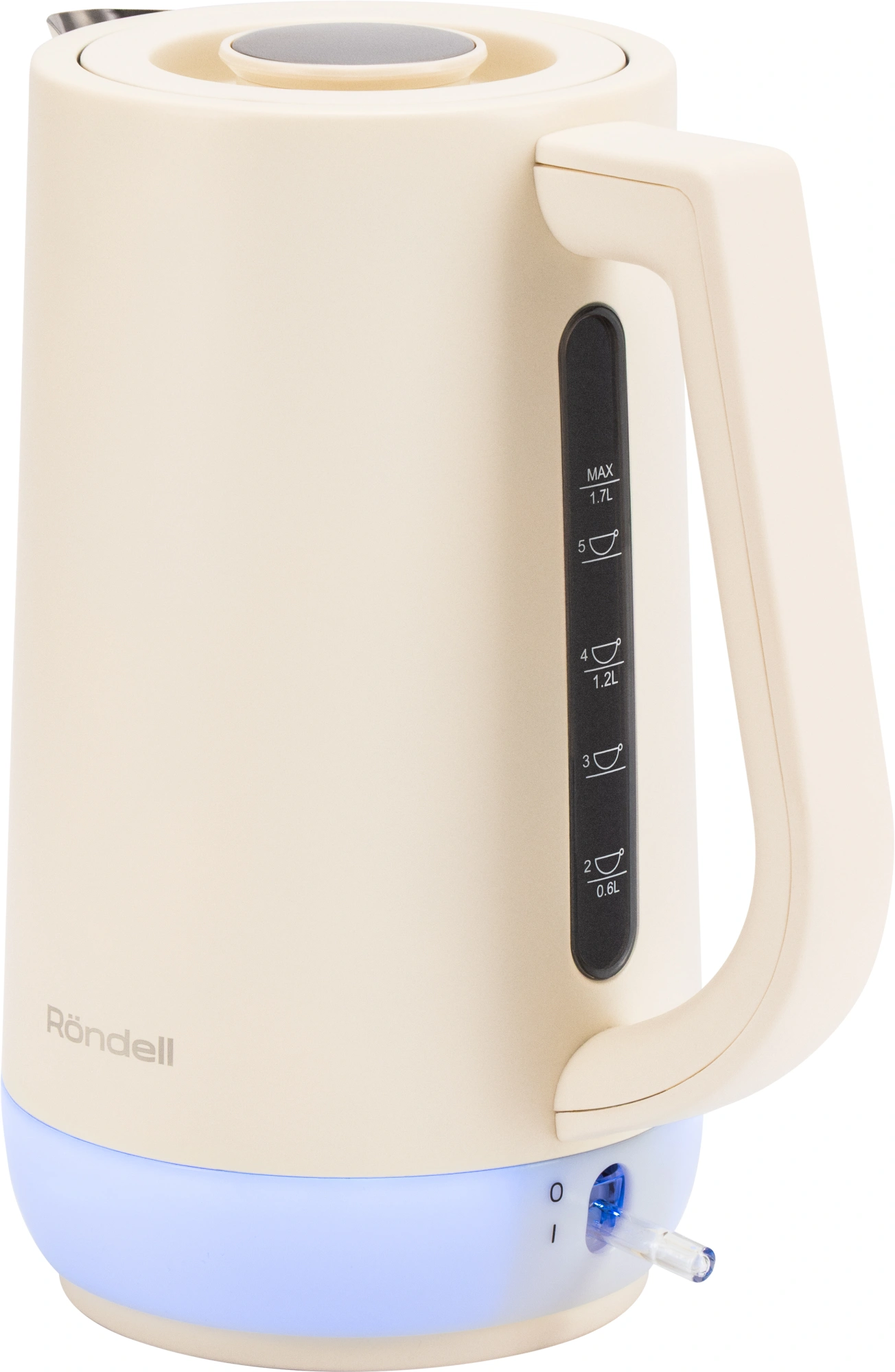 Чайник электрический Rondell RDE-WK808 1.7л. 2200Вт кремовый/белый корпус: металл — фото 1