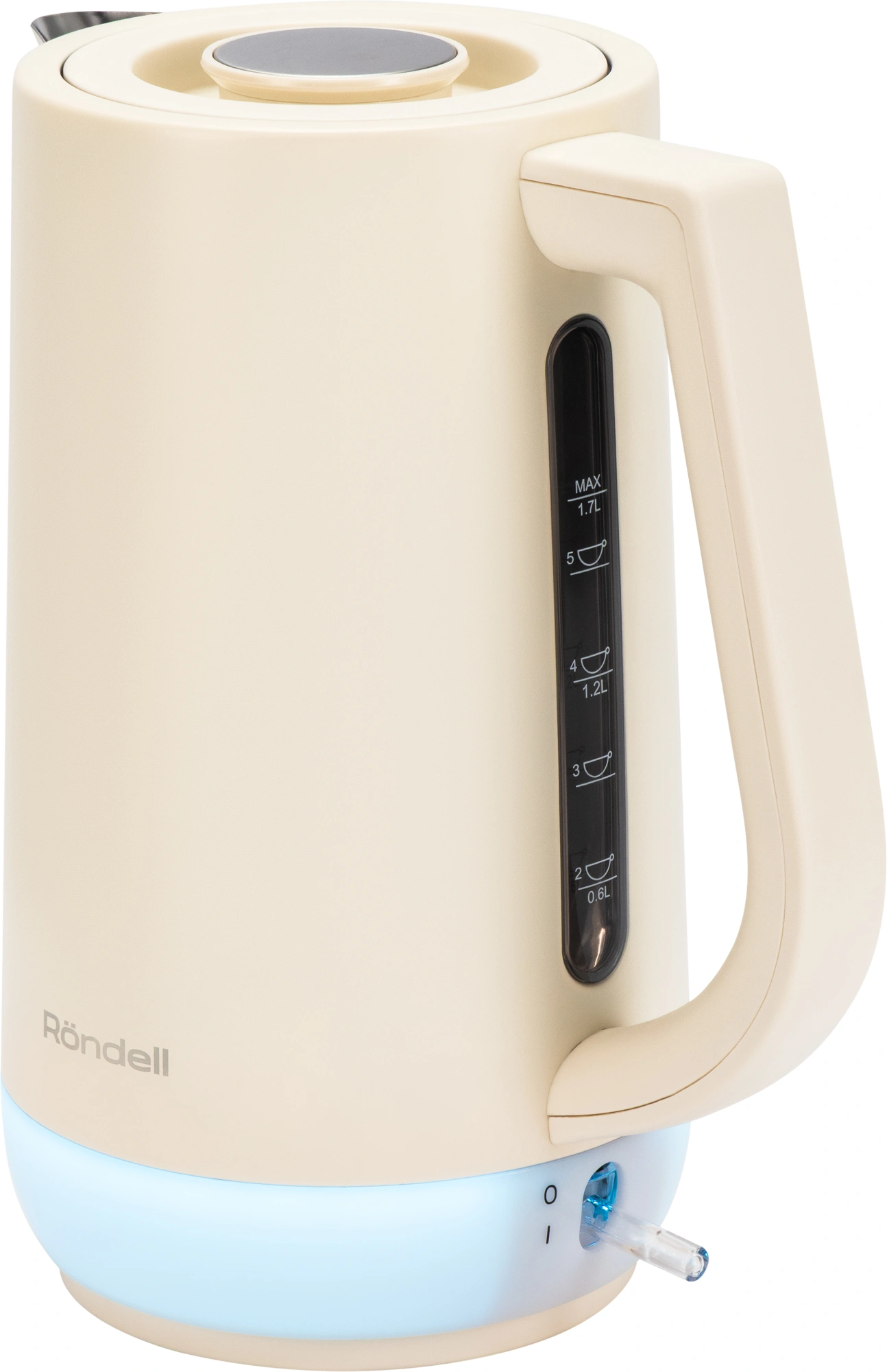 Чайник электрический Rondell RDE-WK808 1.7л. 2200Вт кремовый/белый корпус: металл — миниатюра 4