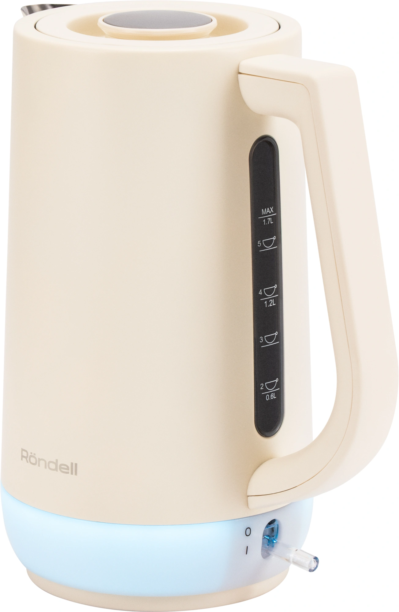 Чайник электрический Rondell RDE-WK808 1.7л. 2200Вт кремовый/белый корпус: металл — миниатюра 5
