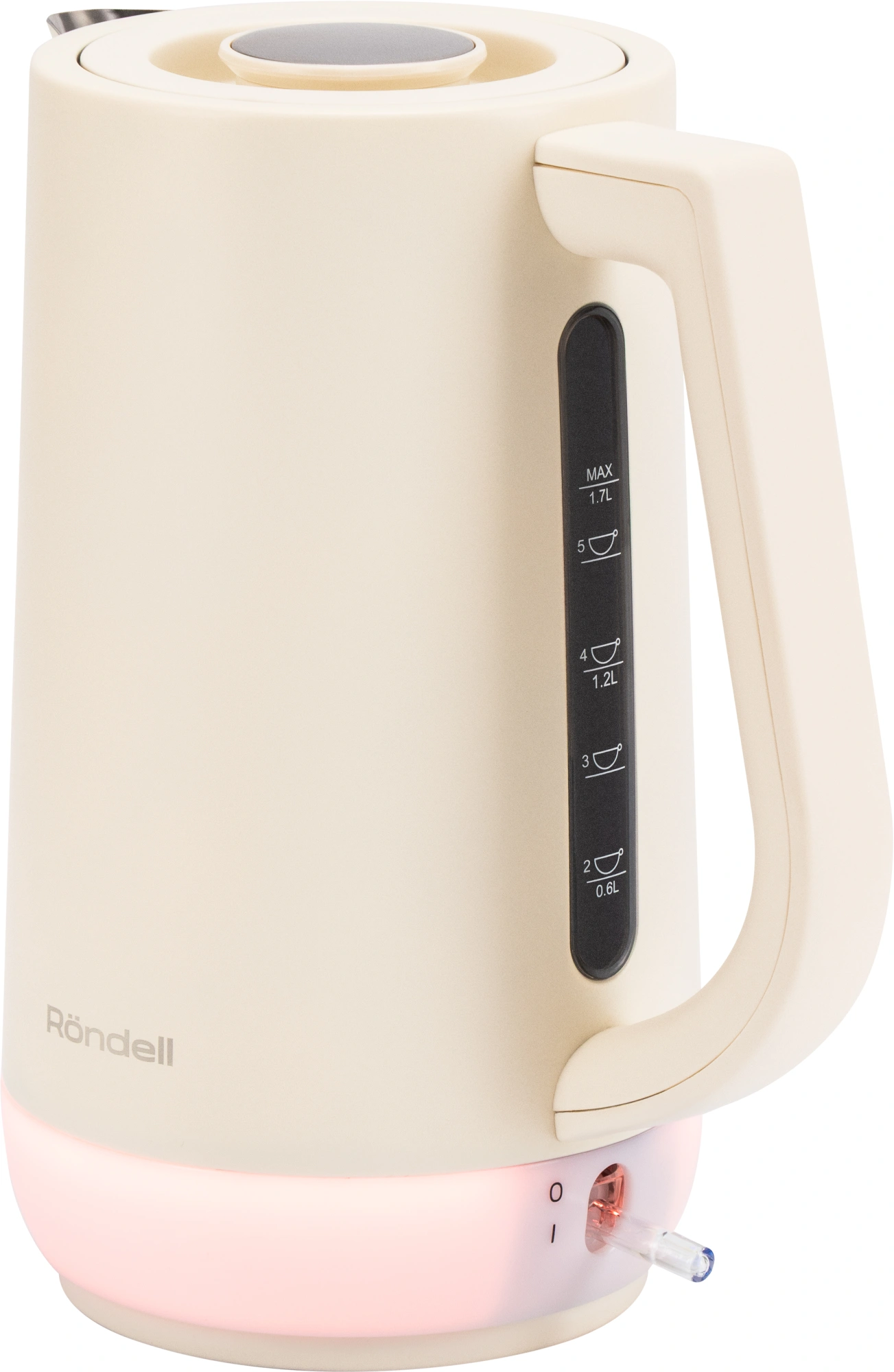 Чайник электрический Rondell RDE-WK808 1.7л. 2200Вт кремовый/белый корпус: металл — миниатюра 6