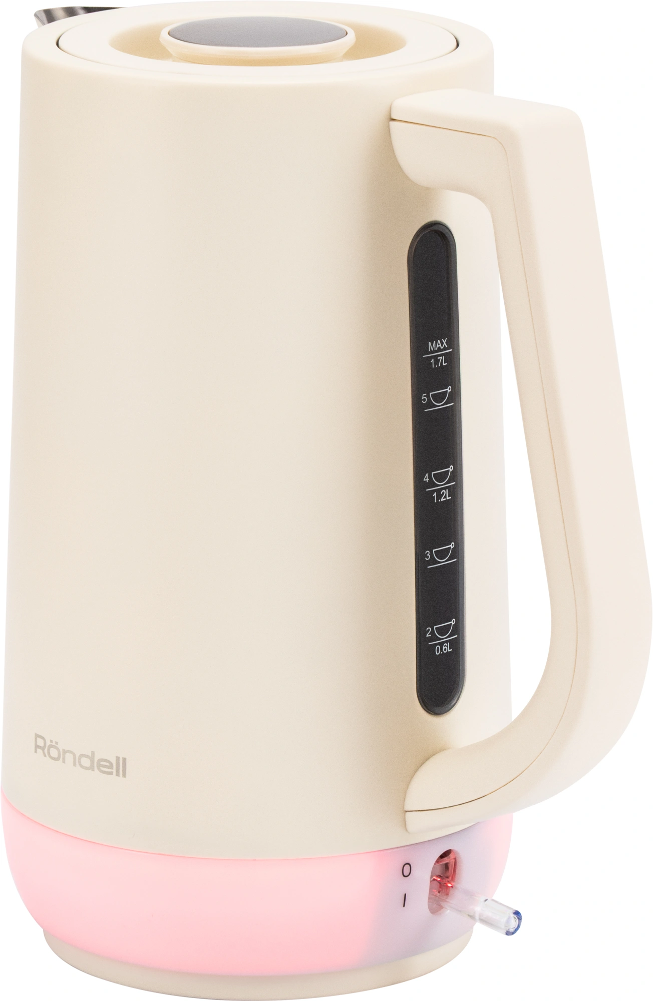 Чайник электрический Rondell RDE-WK808 1.7л. 2200Вт кремовый/белый корпус: металл — миниатюра 7
