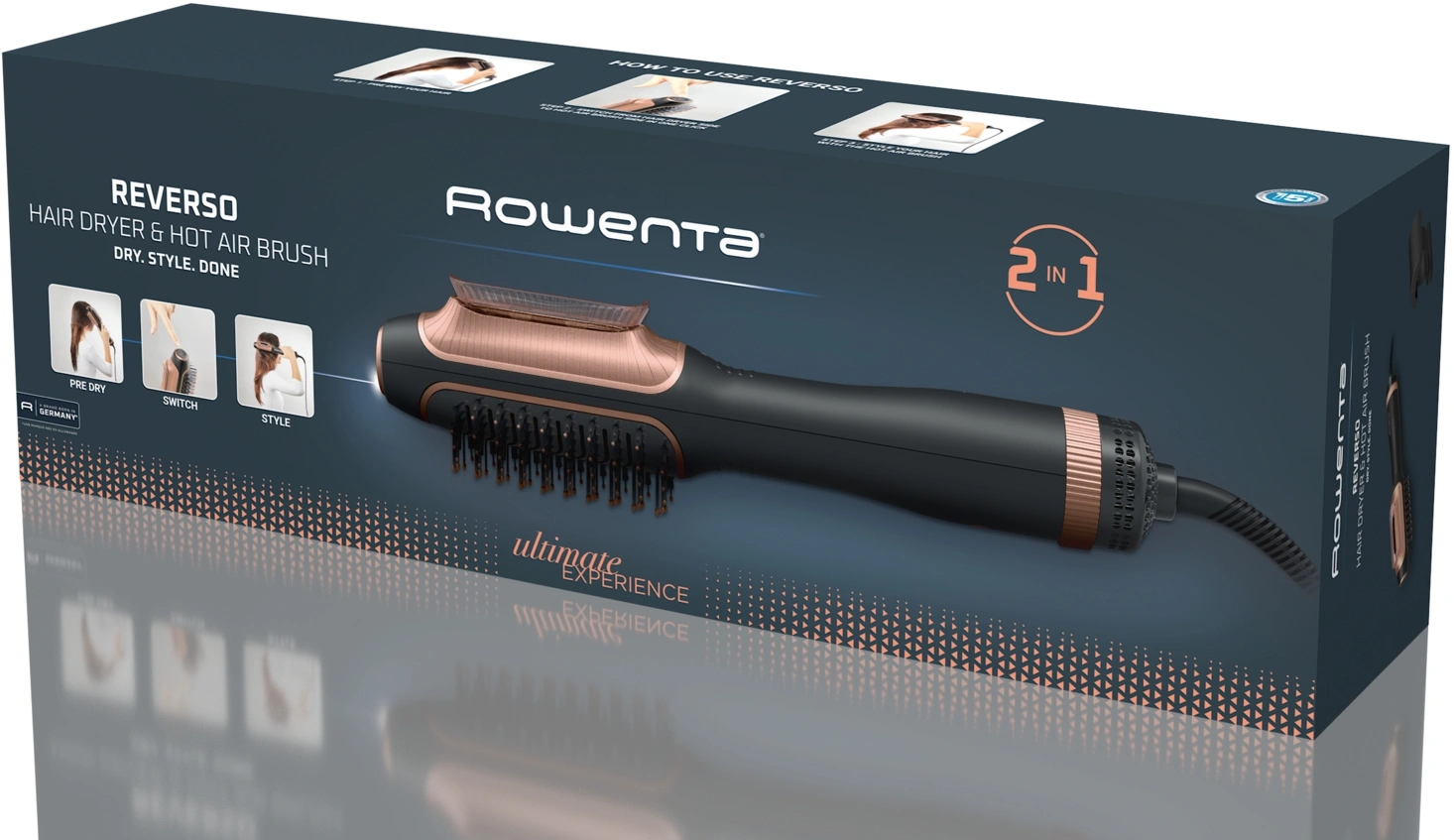 Фен-щетка Rowenta CF9840F0 1200Вт черный/золотистый (1830009168) — миниатюра 4