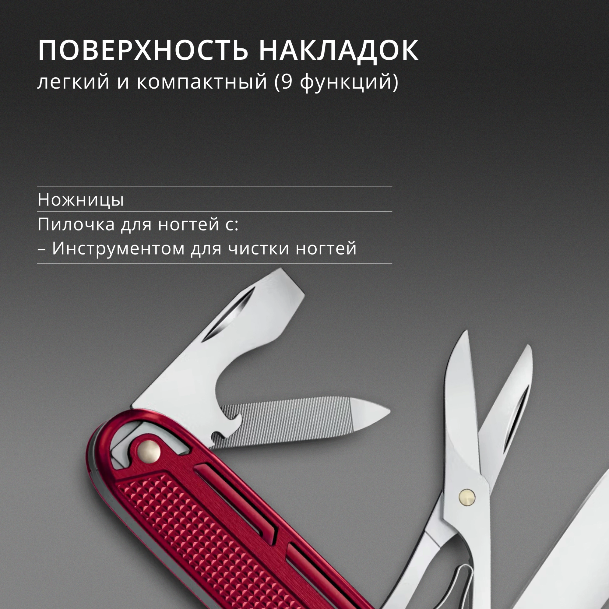 Нож перочинный Victorinox Synergy X Alox (0.8226.20) 93мм 10функц. красный карт.коробка — миниатюра 10