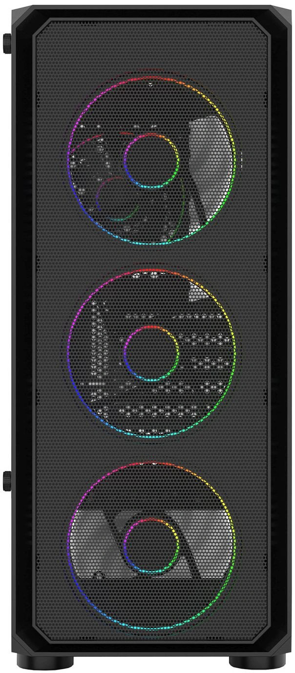 Корпус Bloody CC-126 черный без БП ATX 8x120mm 2xUSB2.0 1xUSB3.0 audio bott PSU — миниатюра 2