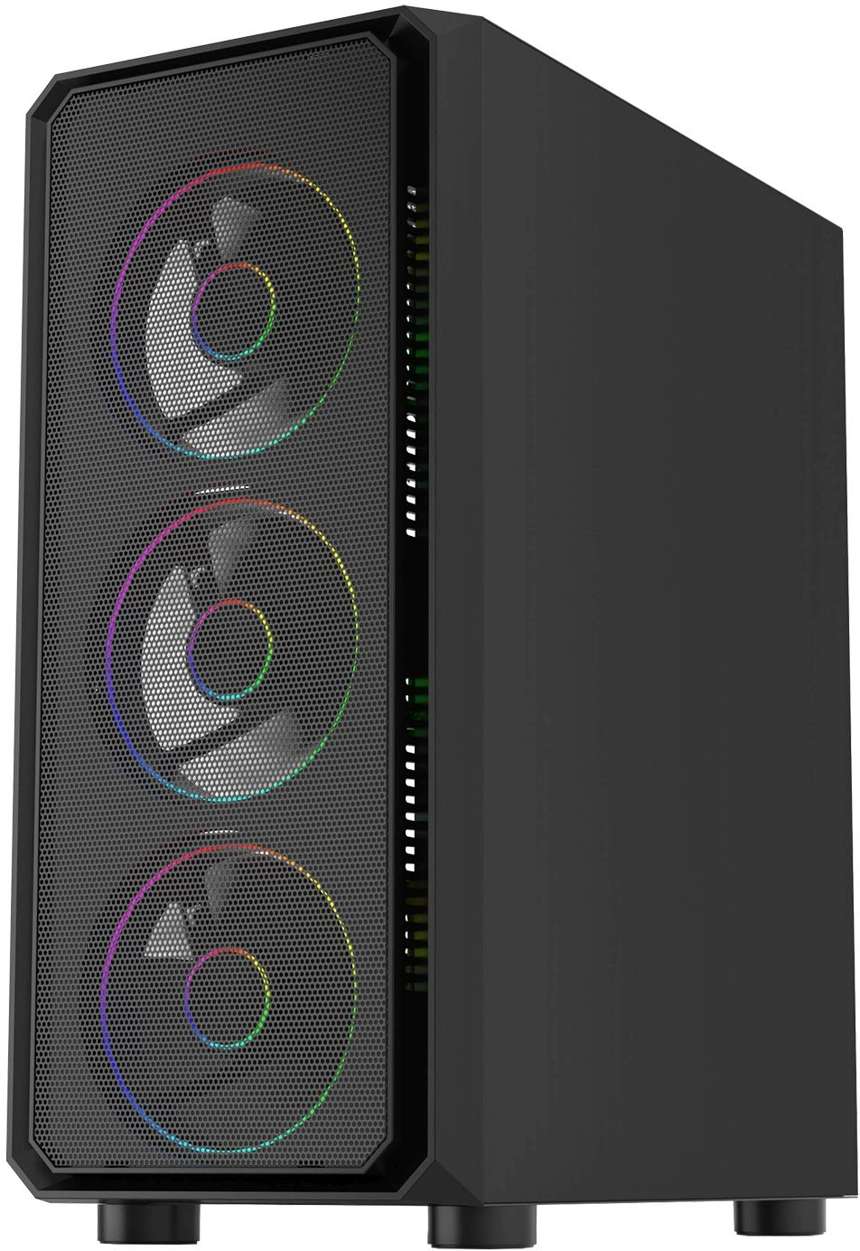 Корпус Bloody CC-126 черный без БП ATX 8x120mm 2xUSB2.0 1xUSB3.0 audio bott PSU — миниатюра 3