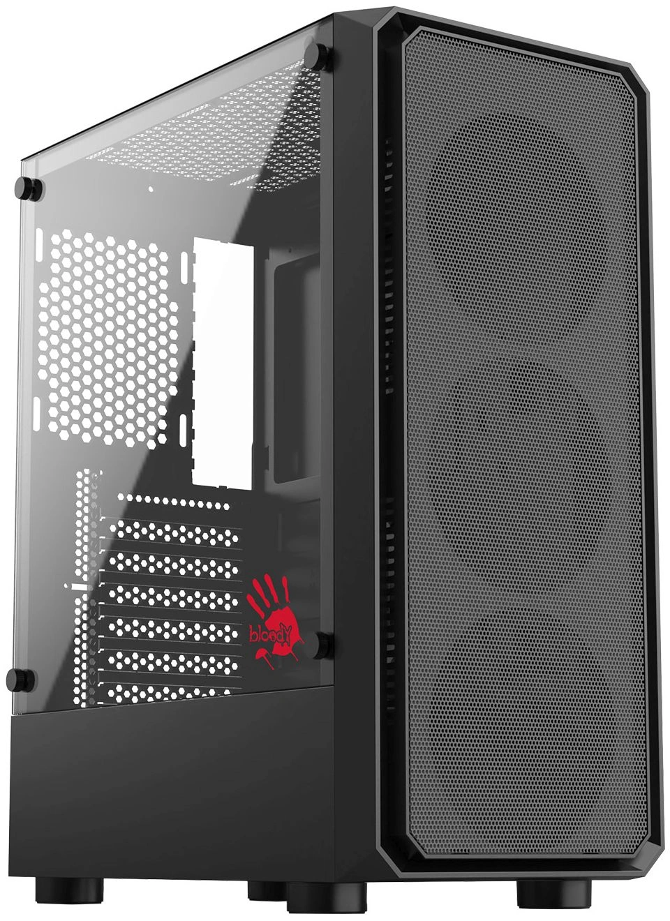 Корпус Bloody CC-126 черный без БП ATX 8x120mm 2xUSB2.0 1xUSB3.0 audio bott PSU — миниатюра 6