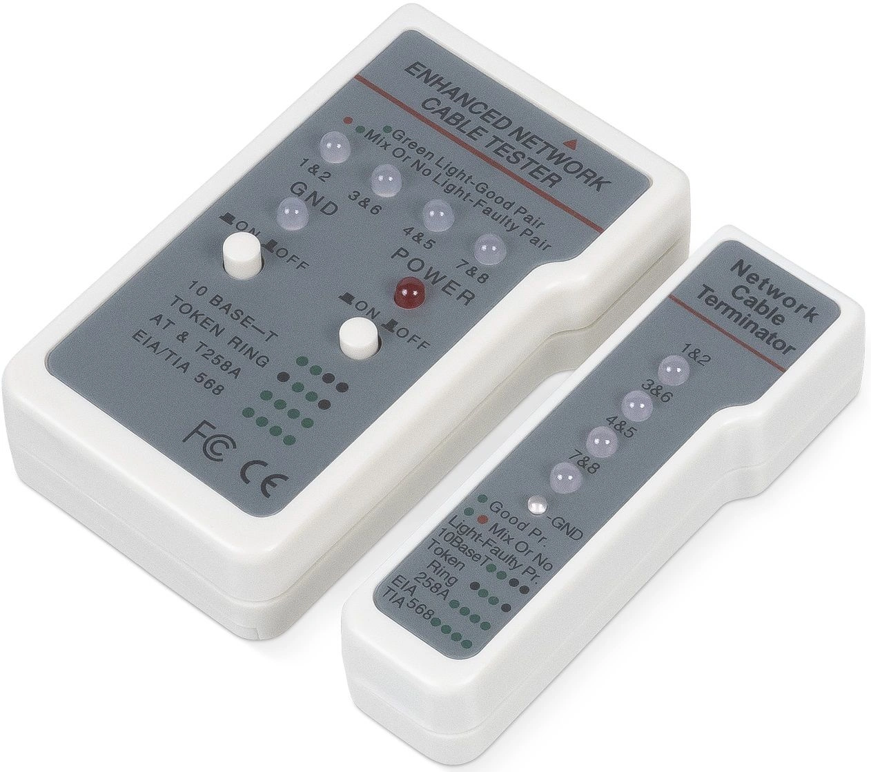 Тестер кабельный Cabeus HT-488CT белый/серый — миниатюра 2